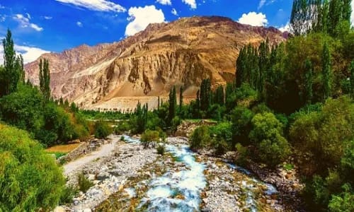 Turtuk village scenic view