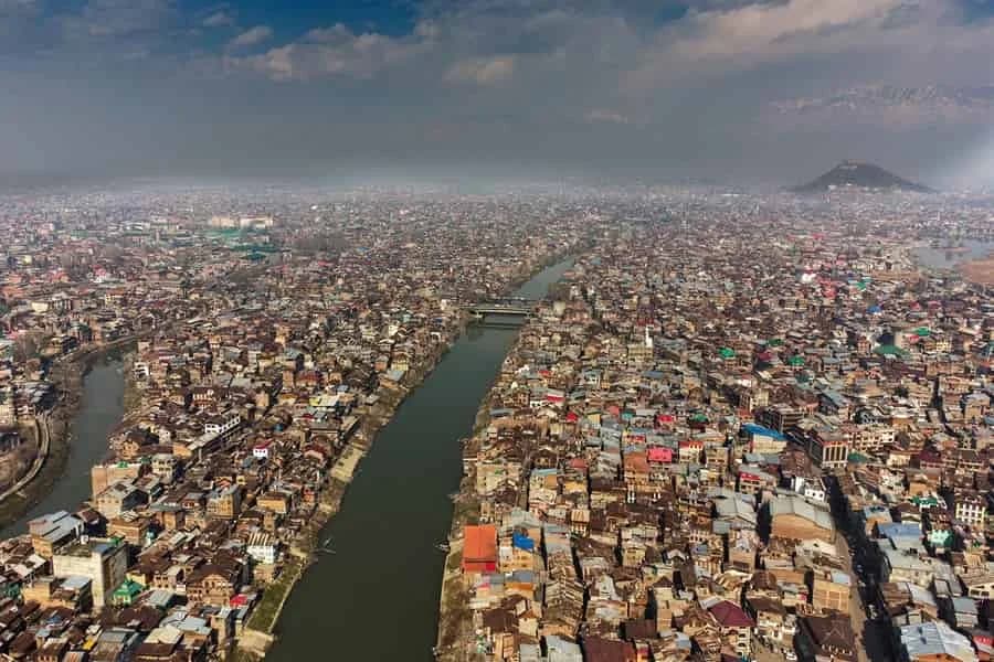 Srinagar valley panoramic view